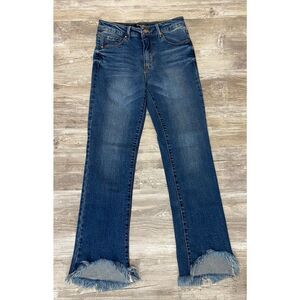 C'est Toi Black Label Jeans Crop Skinny Denim Frayed Hem Women’s Junior’s Sz 5